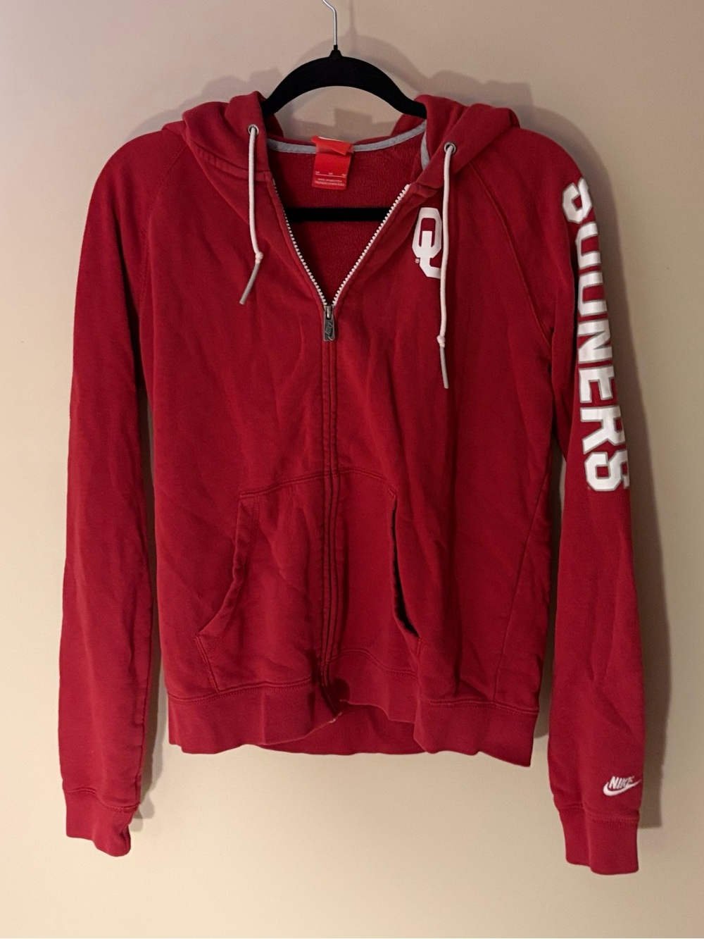 Nike Red OU Sooners Full-Zip Hoodie